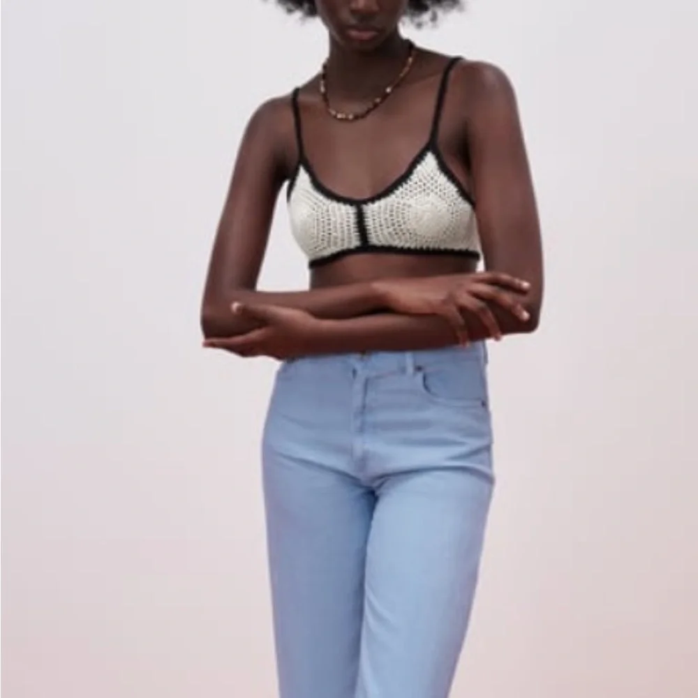 Zara limited edition crochet bralette crop top